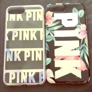 pink victoria’s secret iphone 8 plus case bundle